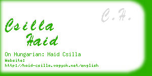 csilla haid business card